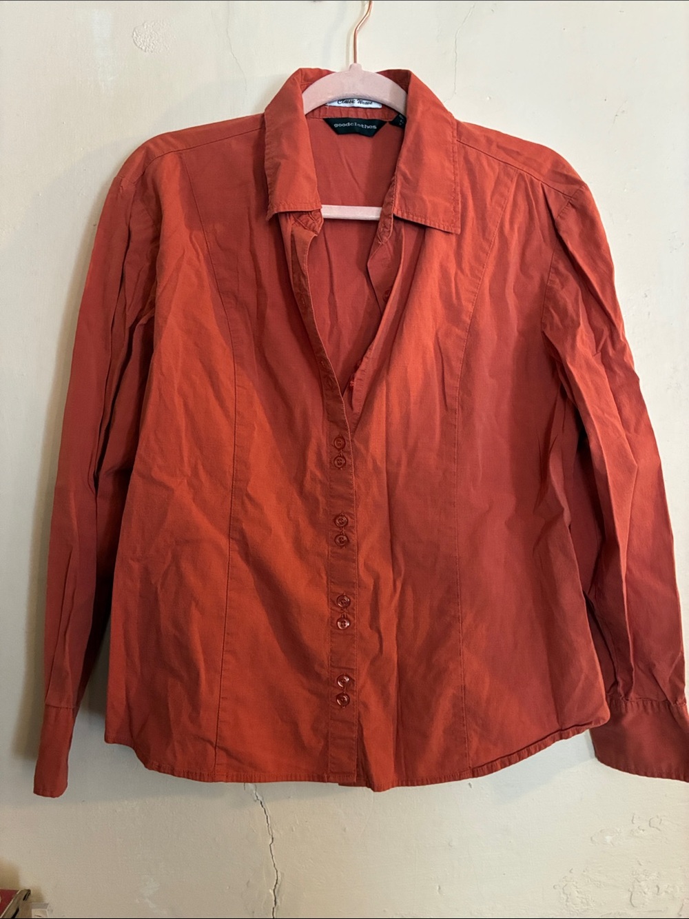Tailored Rust Button-Down Shirt by Goodclothes